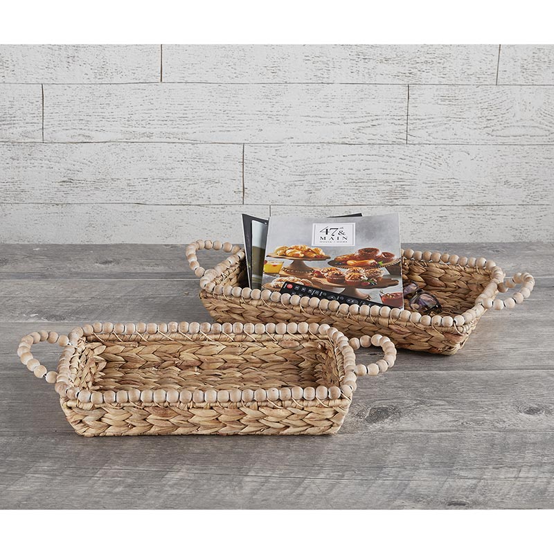 Bead Basket - Set of 2 - Bombay Mercantile