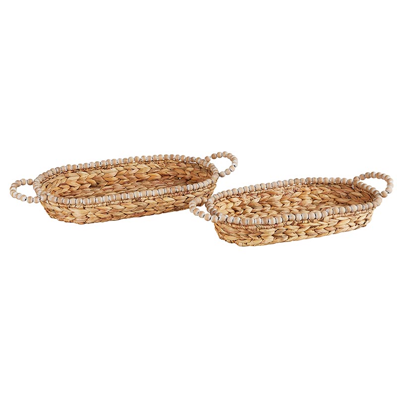 Round Bead Basket - Set of 2 - Bombay Mercantile
