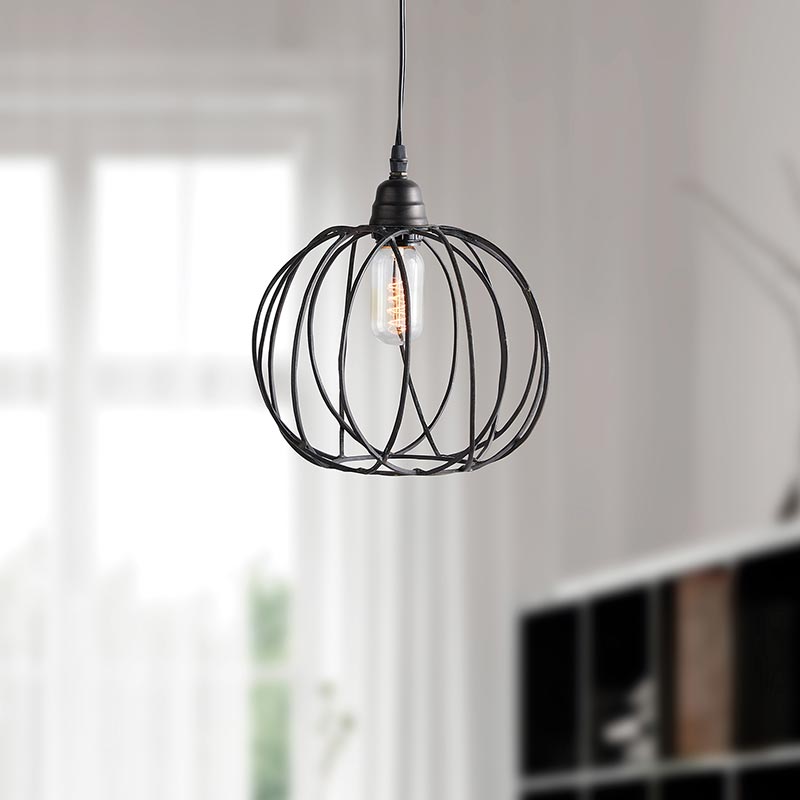 Black Cage Light - Bombay Mercantile