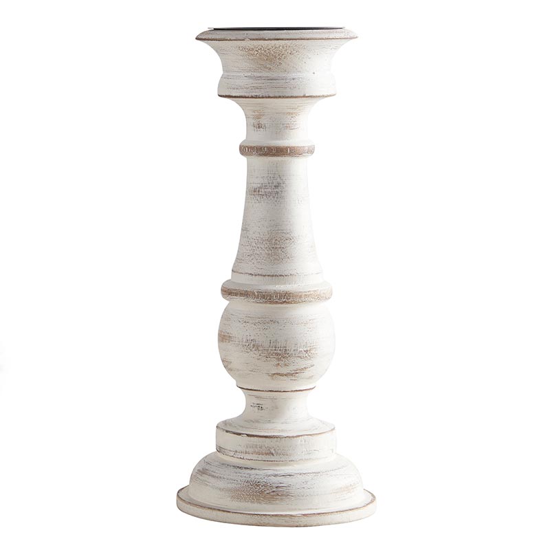 White Candle Holder - Bombay Mercantile