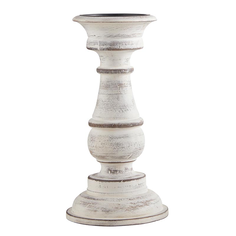 White Candle Holder - Bombay Mercantile