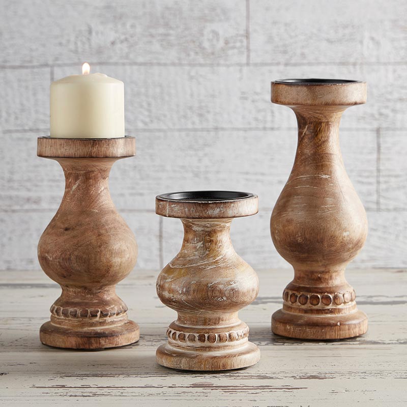 Brown Candle Holder - Bombay Mercantile