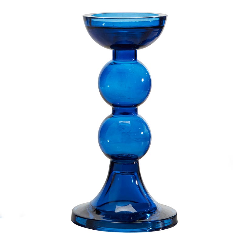 Blue Candle Holder - Bombay Mercantile