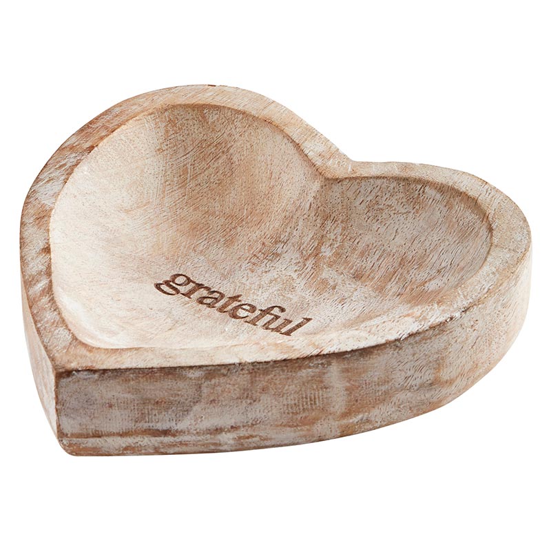 Wood Heart - Grateful - Bombay Mercantile