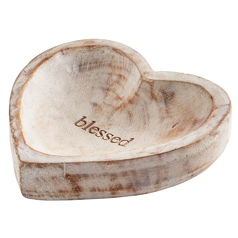 Wood Heart - Blessed - Bombay Mercantile
