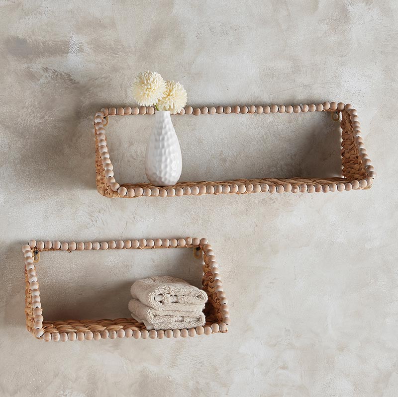 Straw Wall Shelf - Bombay Mercantile