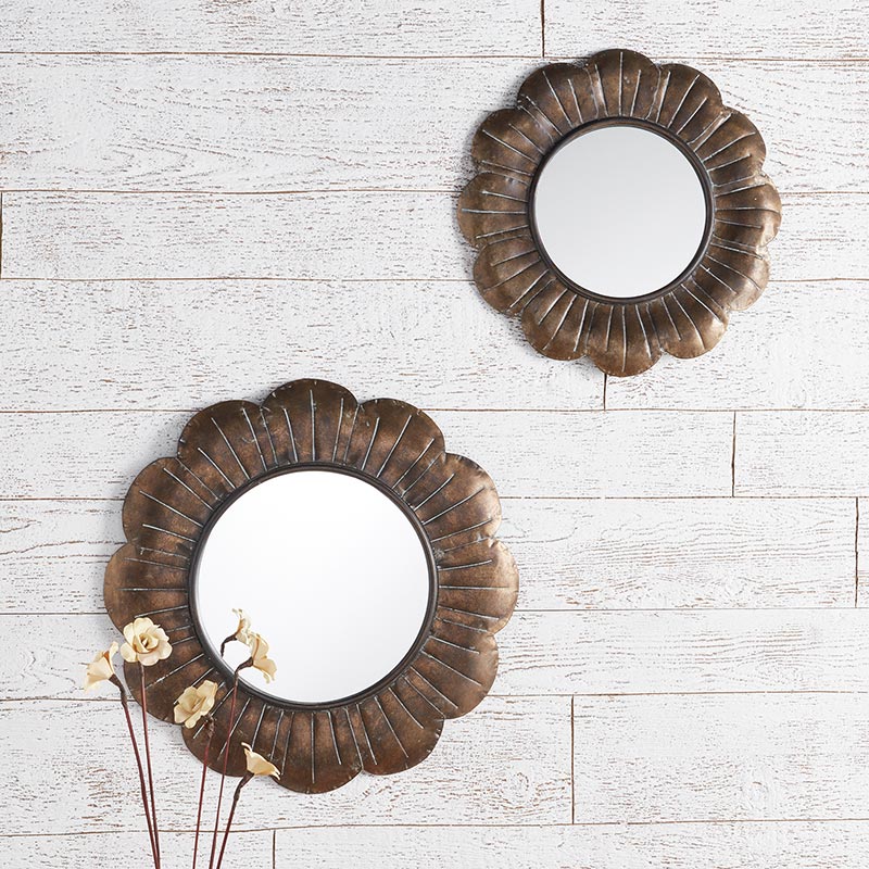 Floral Shaped Mirror - Bombay Mercantile
