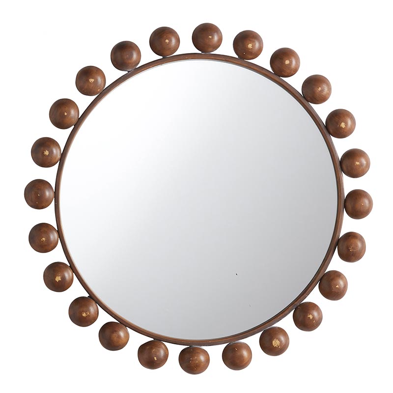 Floral Rimmed Mirror - Bombay Mercantile