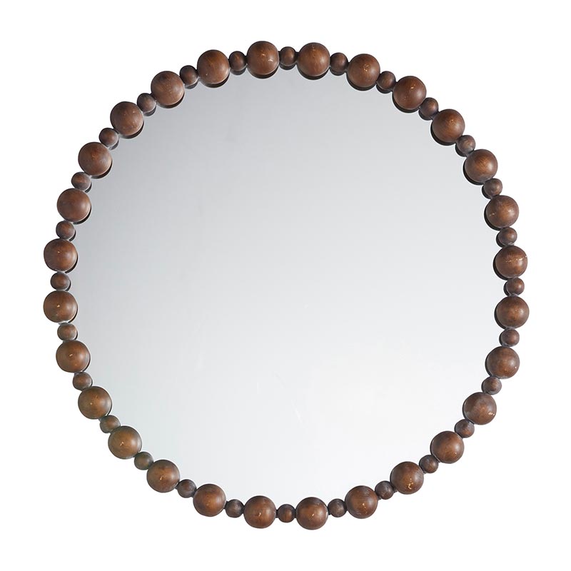 Circle Mirror with Ridges - Bombay Mercantile