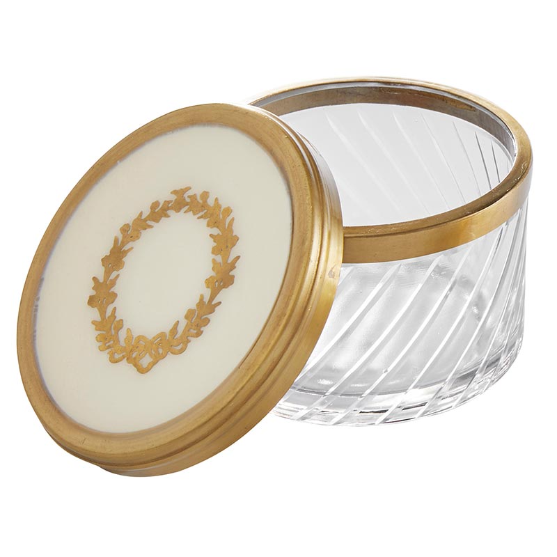 Wreath Glass Jar - Bombay Mercantile