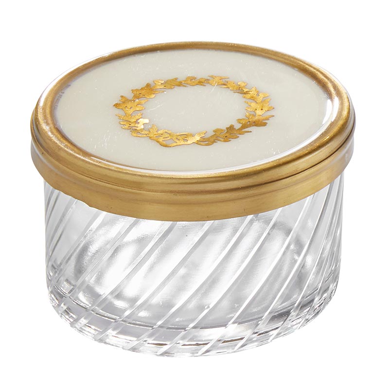Wreath Glass Jar - Bombay Mercantile