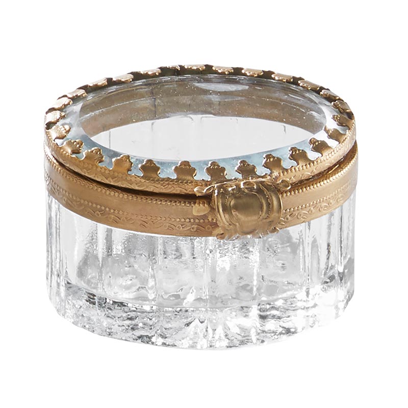 Ornate Oval Box with Clasp - Bombay Mercantile