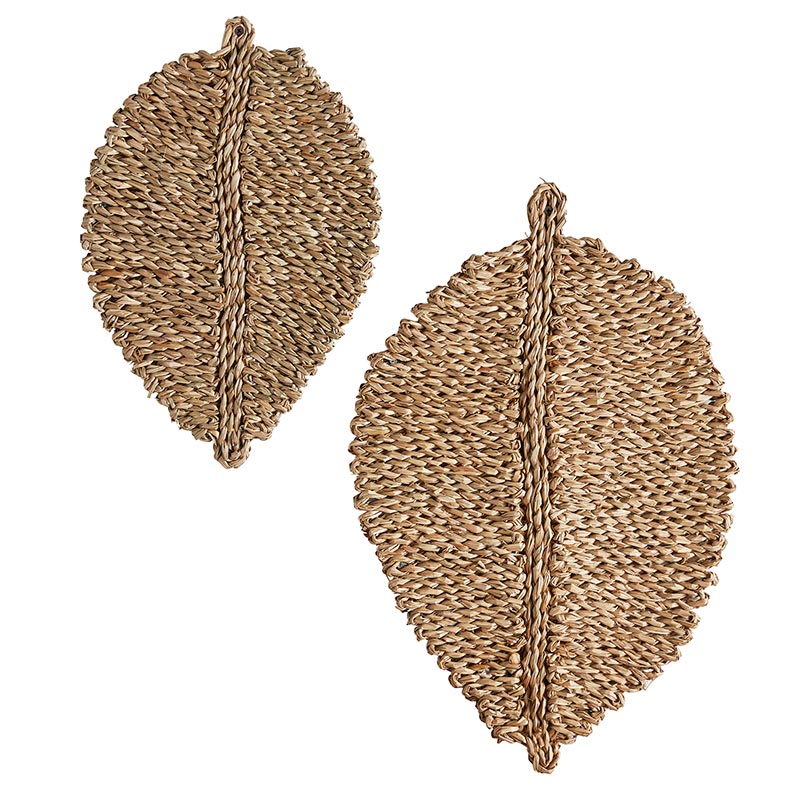 Wall Hanging Leaf - Set of 2 - Bombay Mercantile