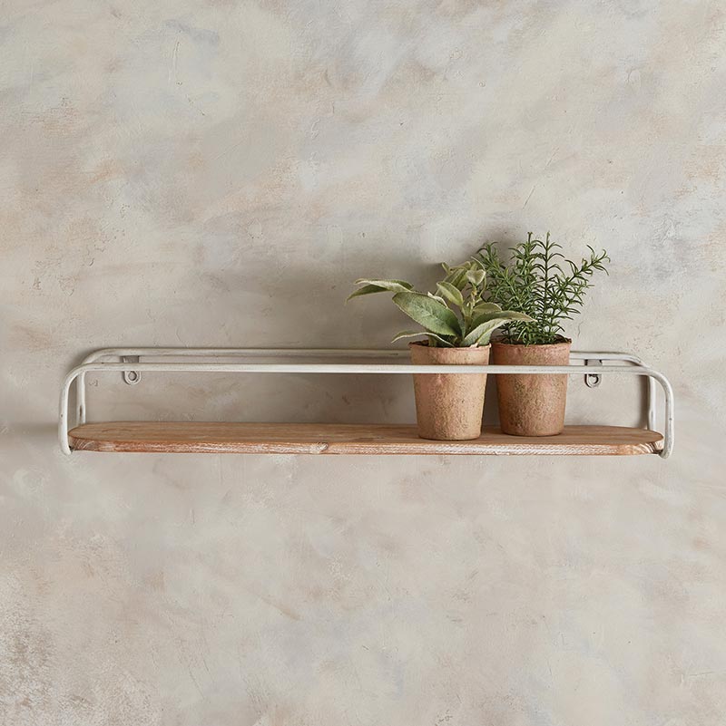 White Metal Shelf - Bombay Mercantile