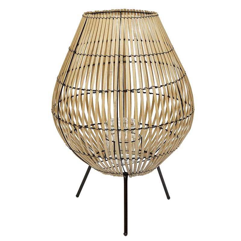 Bamboo Lantern on stand - Bombay Mercantile
