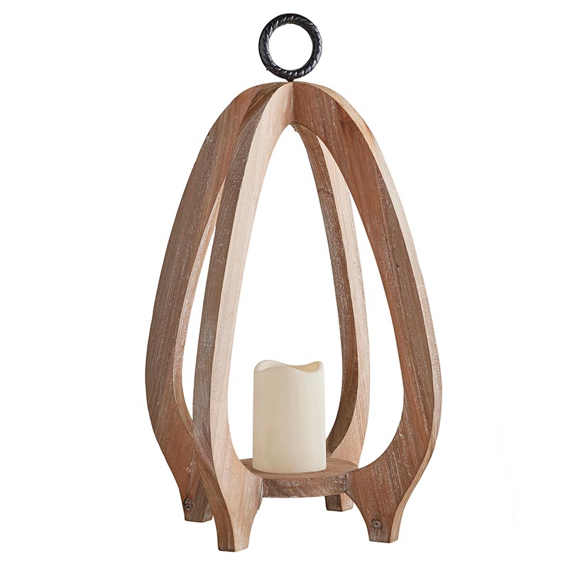 Wood Lantern - Bombay Mercantile