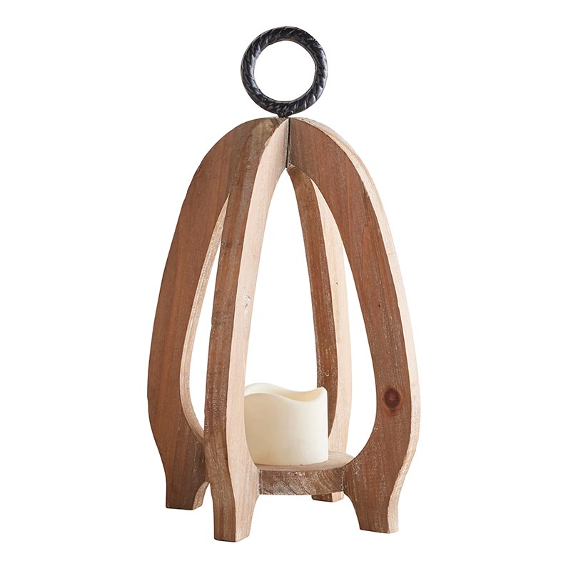 Wood Lantern - Bombay Mercantile