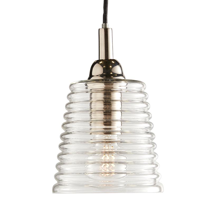 Modern Ribbed Pendant - Bombay Mercantile