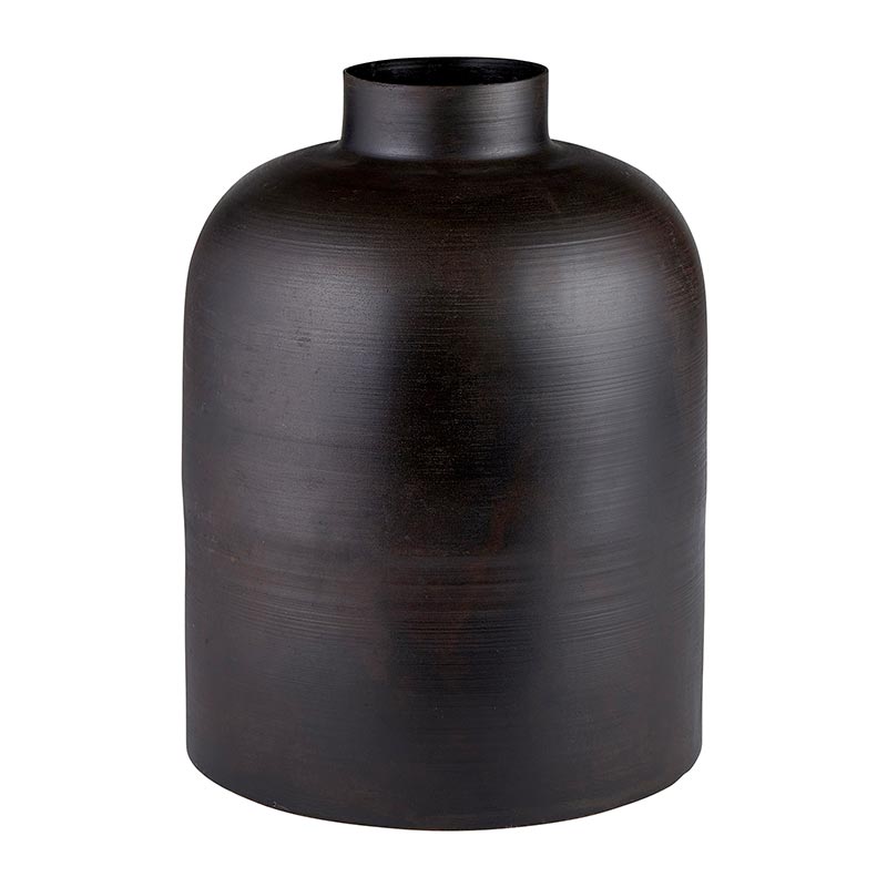 Black Metal Vase - Bombay Mercantile
