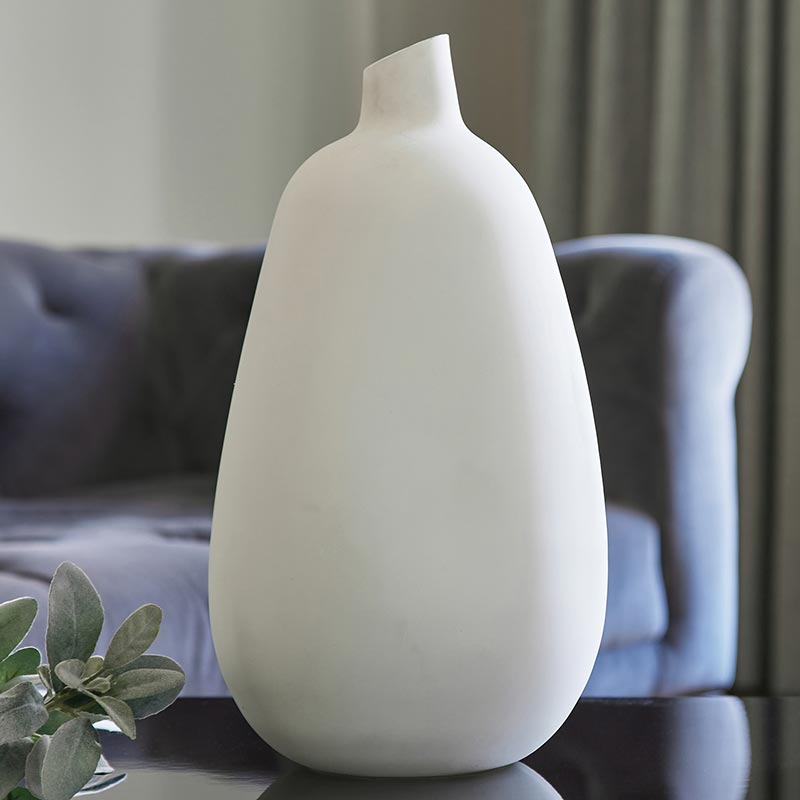Matte Tall Wide Vase - Bombay Mercantile