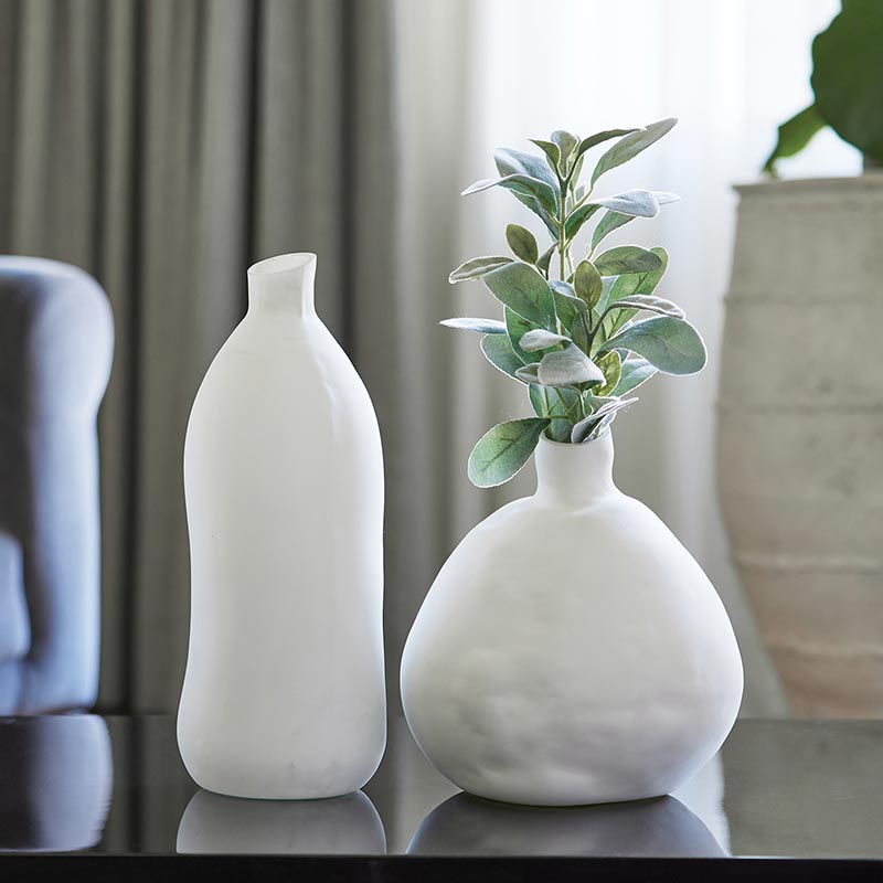 Matte Short Wide Vase - Bombay Mercantile