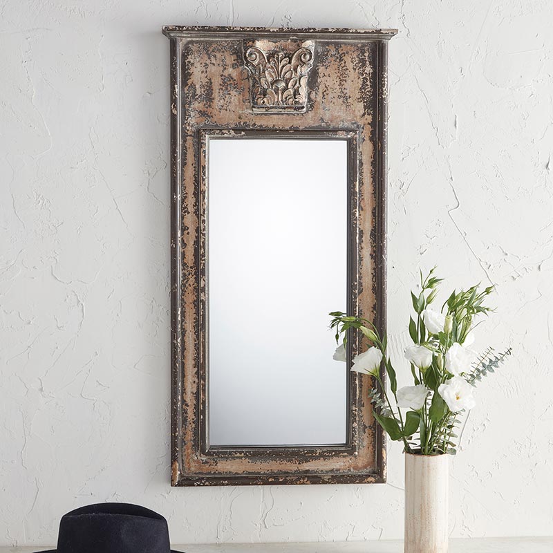 Distressed Wood Mirror - Bombay Mercantile