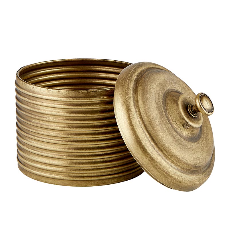 Gold Metal Pot - Bombay Mercantile