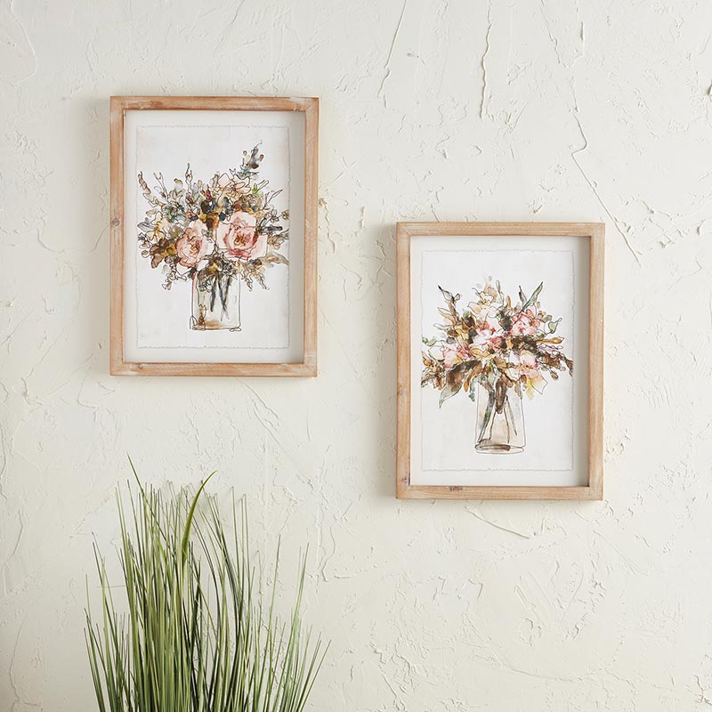 Watercolor Framed Art - Set of 2, In increments of 2 - Bombay Mercantile
