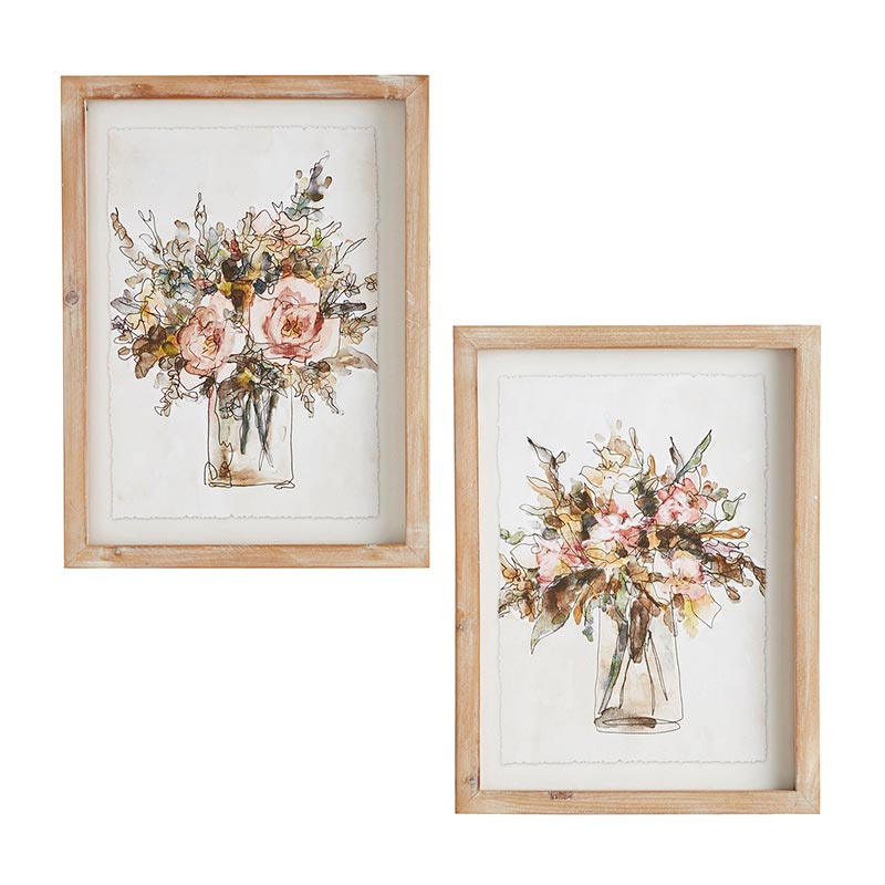 Watercolor Framed Art - Set of 2, In increments of 2 - Bombay Mercantile