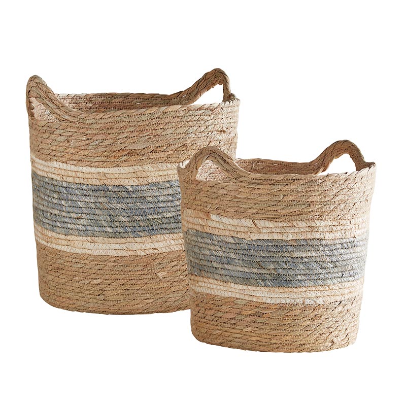 Seagrass Baskets - Set of 2, In increments of 2 - Bombay Mercantile