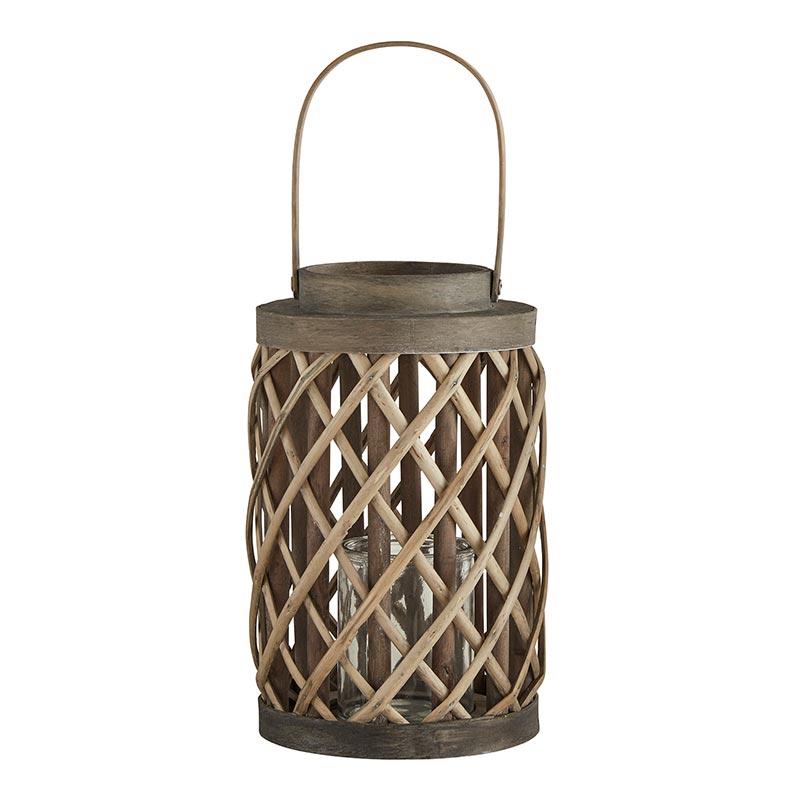 Grey Cylinder Lantern - Bombay Mercantile