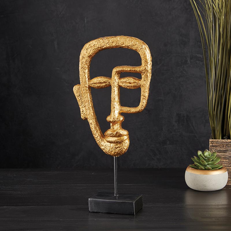 Gold Face Statue, In increments of 2 - Bombay Mercantile