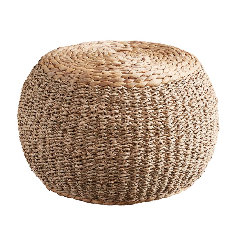 Round Seagrass Pouf - Bombay Mercantile