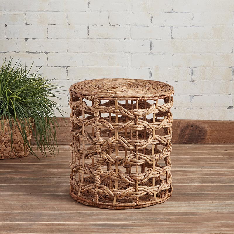 Woven Seagrass Accent Table - Bombay Mercantile