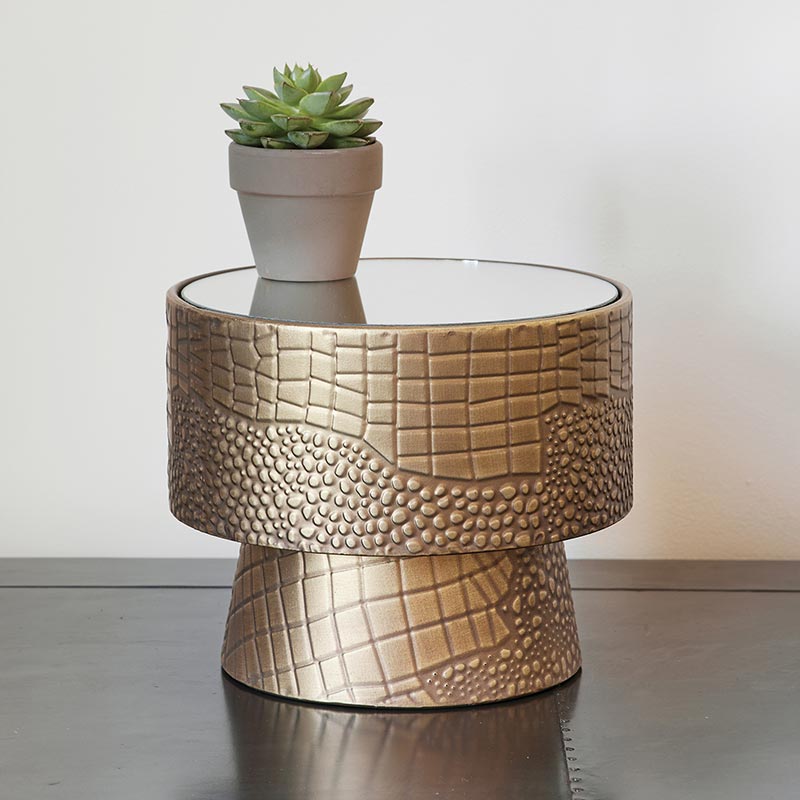 Gold Mirror Top Stand, In increment of 2 - Bombay Mercantile