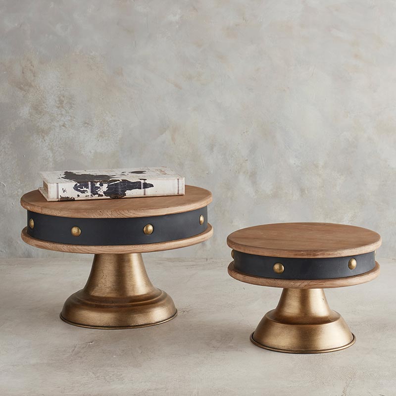 Gold Stud Wood Stand, In increments of 2 - Bombay Mercantile