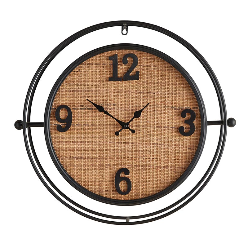 Rattan Wall Clock - Bombay Mercantile