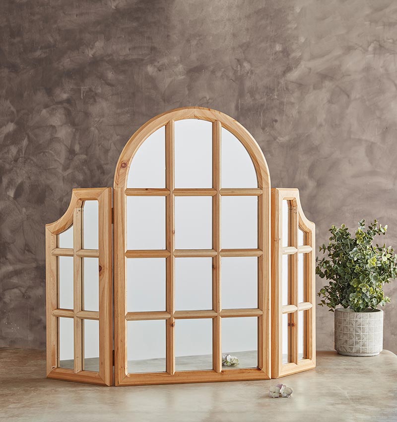 Triptych Foldable Mirror - Bombay Mercantile