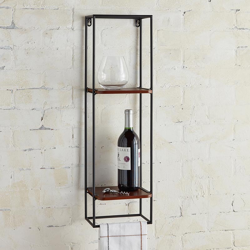 Narrow Black Shelf - Bombay Mercantile