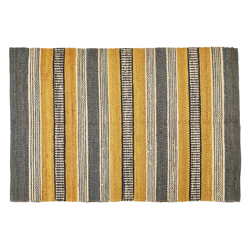 Brown Shades Striped Rug - Bombay Mercantile