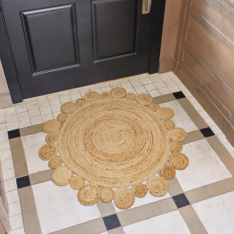 Flower Round Rug - Bombay Mercantile