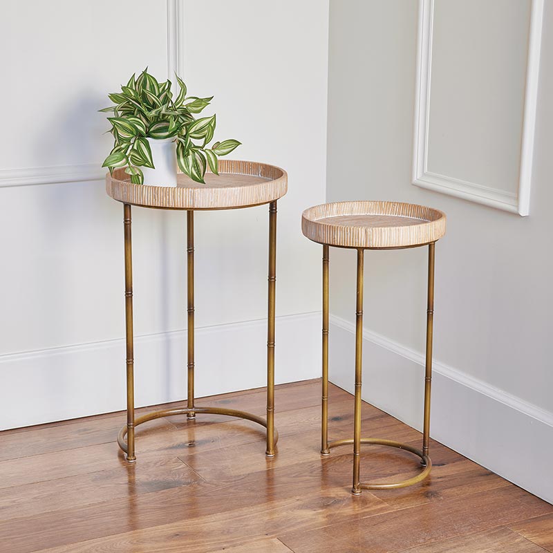 Round Nested Tables - Set of 2 - Bombay Mercantile