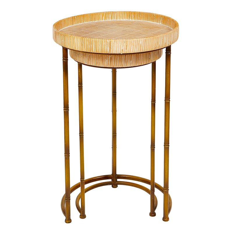 Round Nested Tables - Set of 2 - Bombay Mercantile