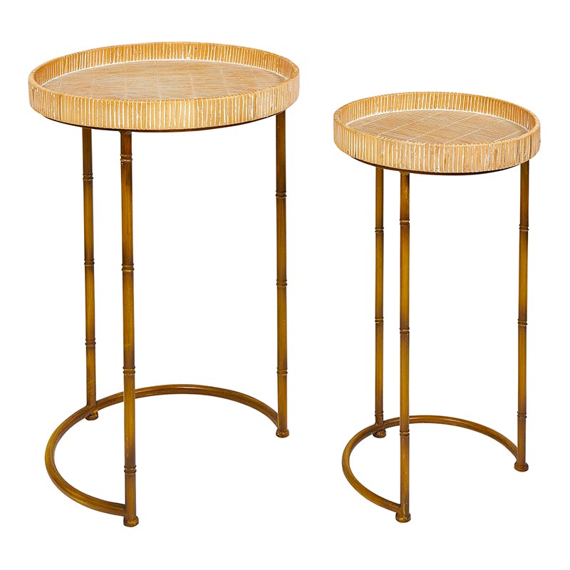 Round Nested Tables - Set of 2 - Bombay Mercantile