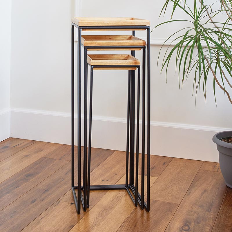 Square Nested Tables - Set of 3 - Bombay Mercantile