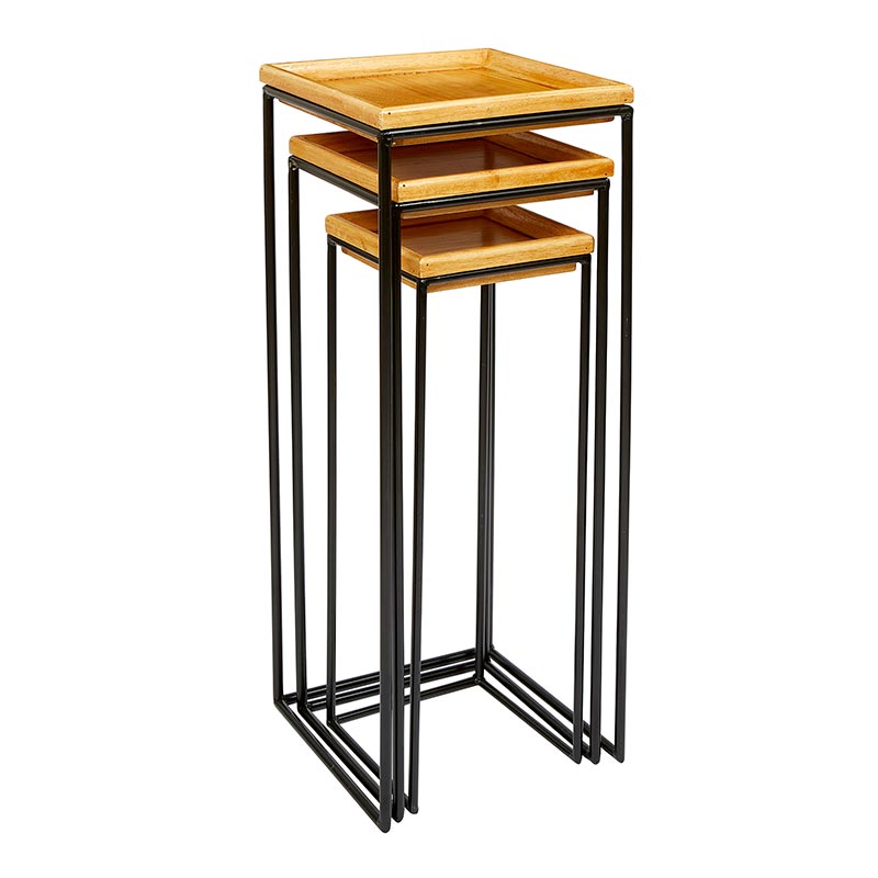 Square Nested Tables - Set of 3 - Bombay Mercantile