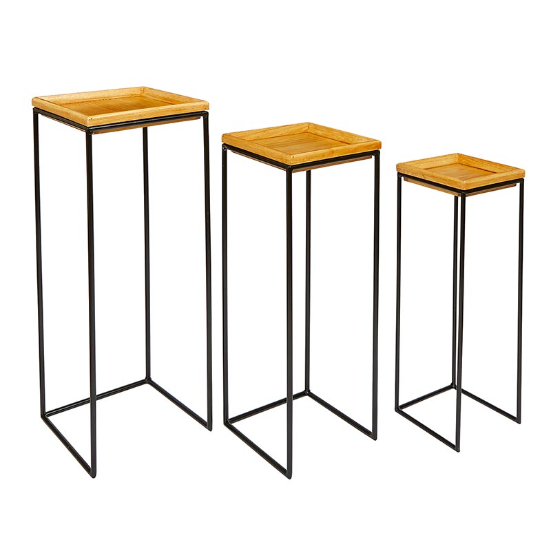 Square Nested Tables - Set of 3 - Bombay Mercantile