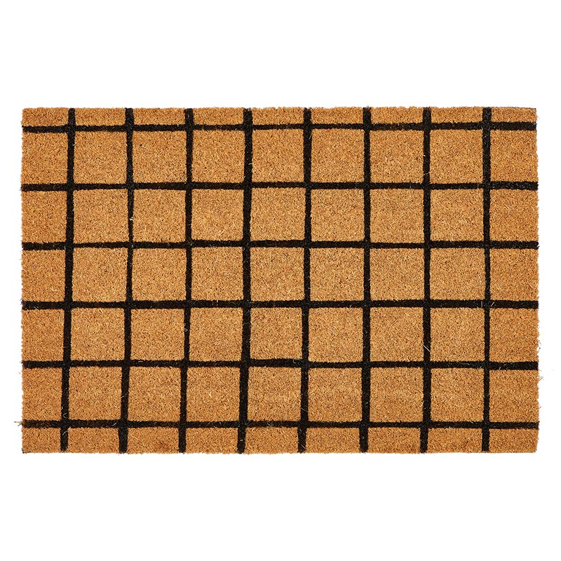 Grid Print Doormat, In increments of 2 - Bombay Mercantile