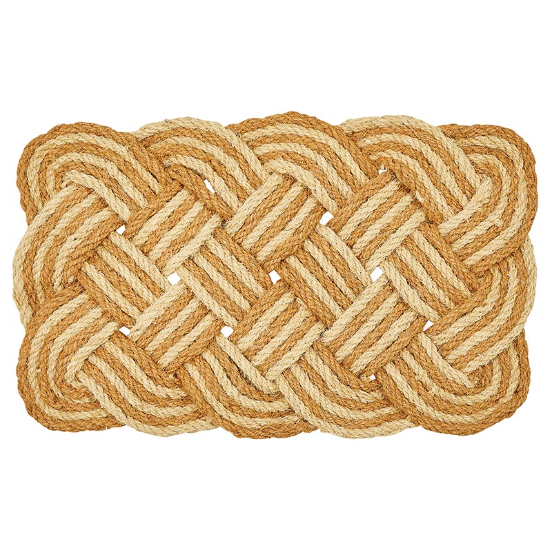 Tan/Yellow Woven Doormat, In increments of 2 - Bombay Mercantile