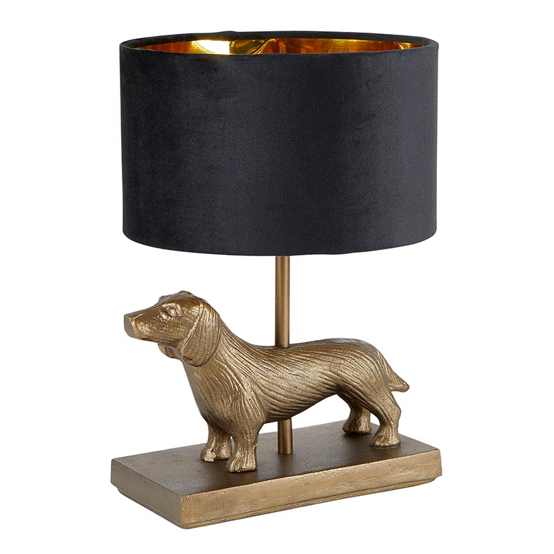 Velvet Iron Dog Lamp - Bombay Mercantile